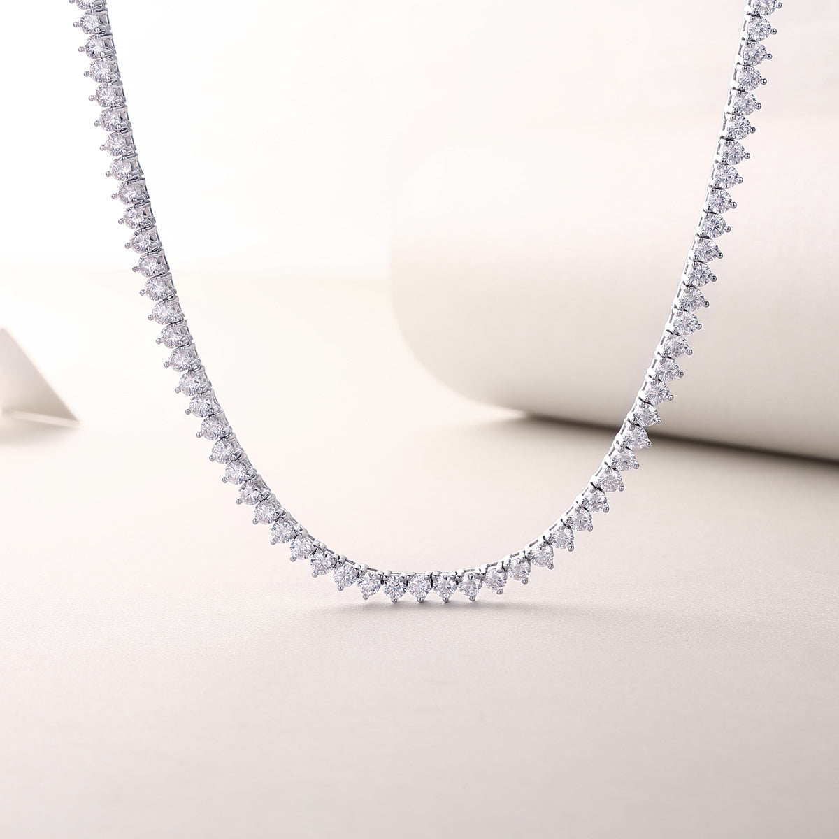 Tree of Life Studio diamond necklace as an affordable alternative to natural diamonds with sparkling clear stones
