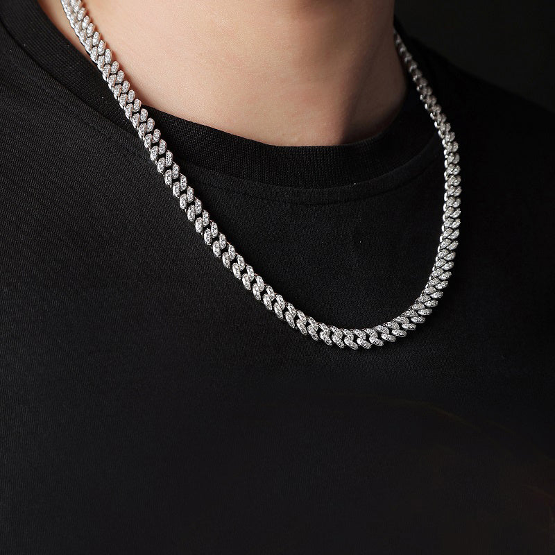 Silver bracelet from Tree of Life Studio showcasing Apex moissanite necklace rivals diamond sparkle