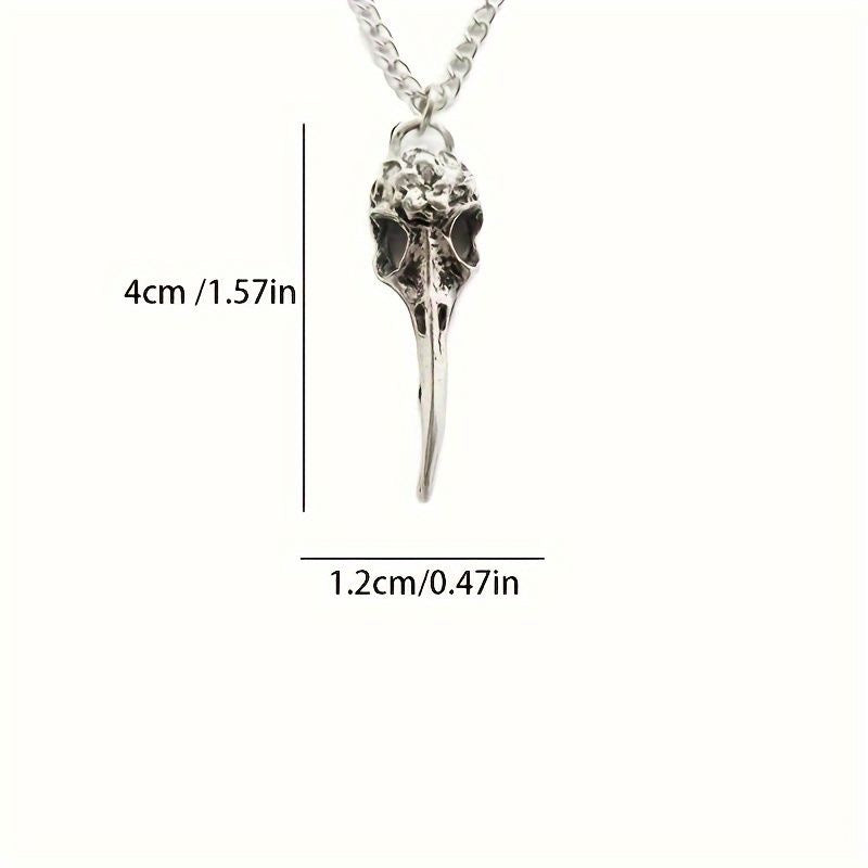 Tree of Life Studio spiritual Vulture skull necklace pendant in silver tone with chain