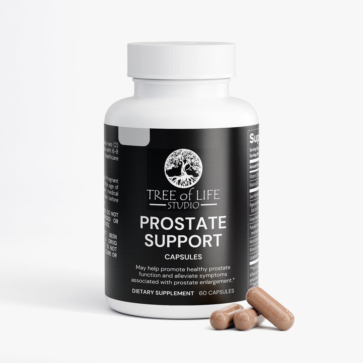 Tree of Life Studio best prostate support capsules bottle with 60 dietary supplement capsules