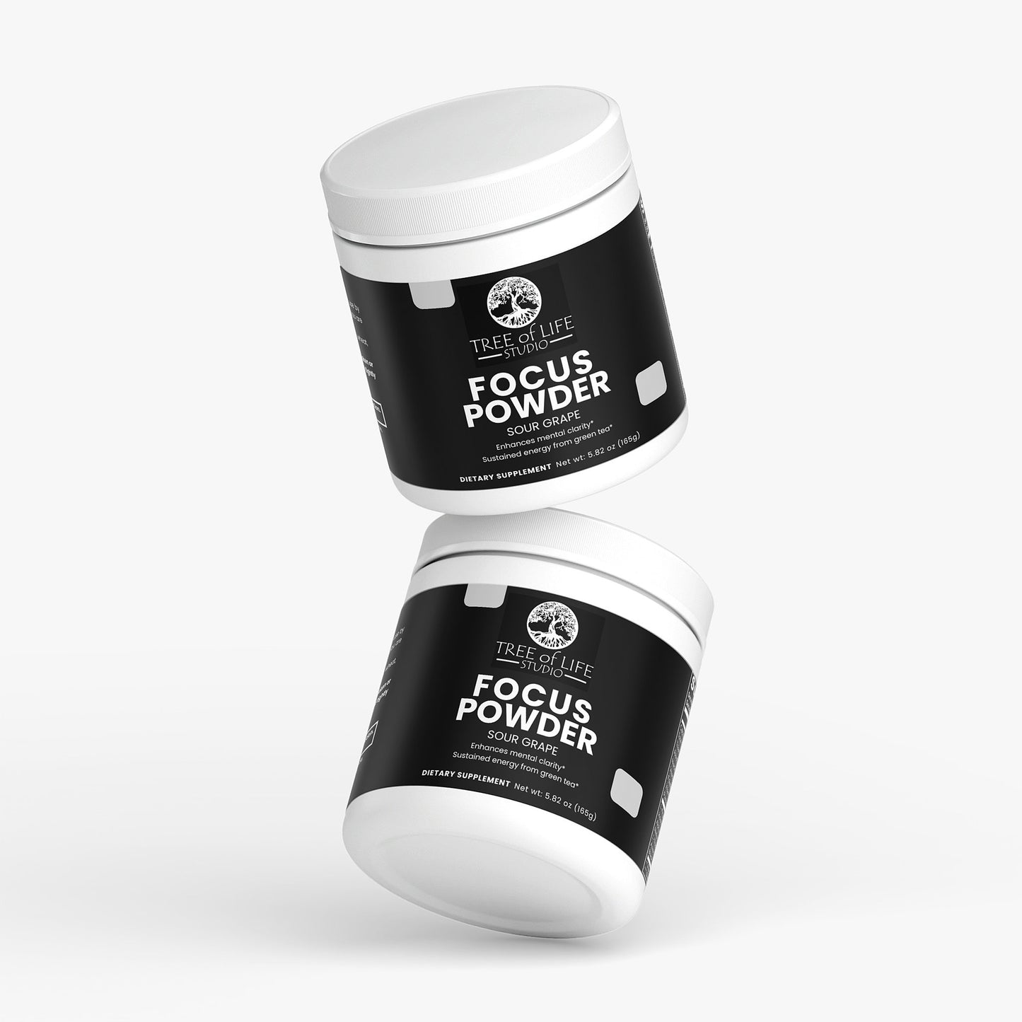 Tree of Life Studio nootropic powder for mental clarity in sour grape flavor containers