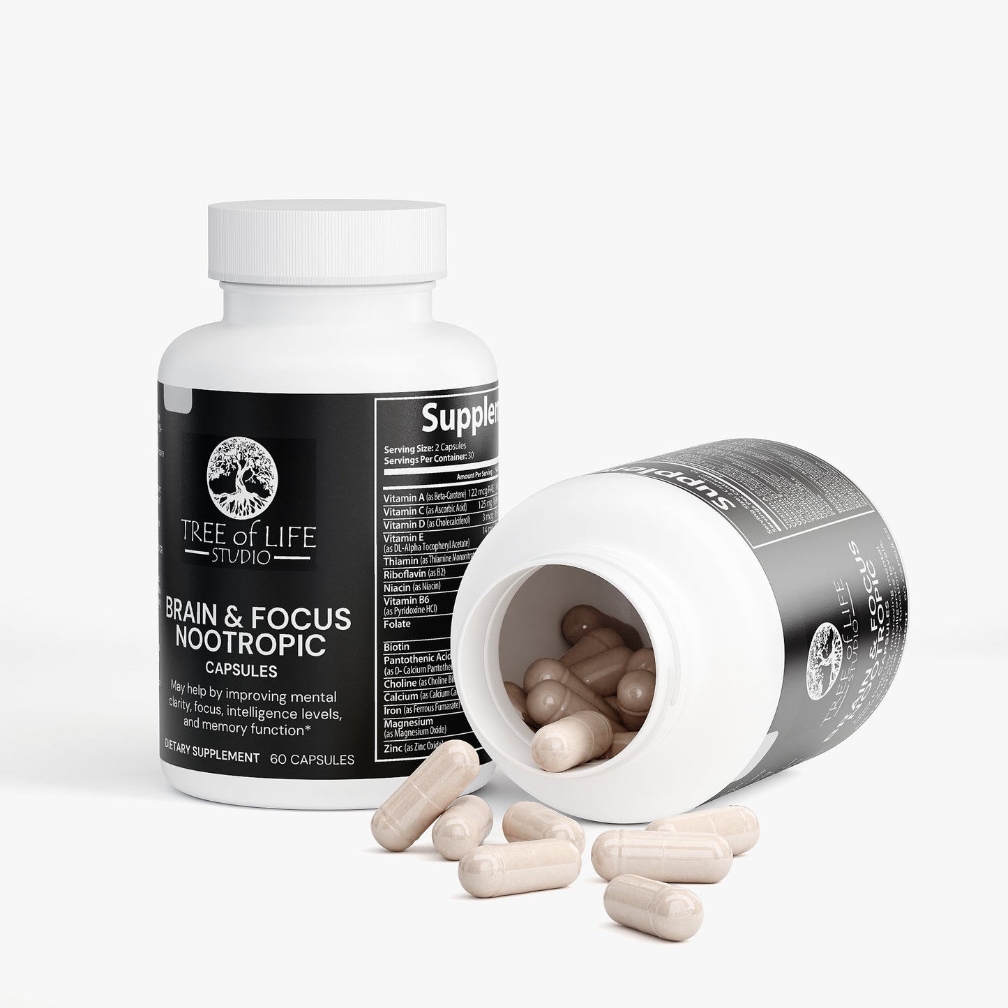 Tree of Life Studio specialty supplements to improve memory and focus brain and focus nootropic capsules