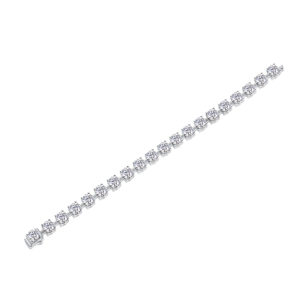 About time moissanite diamond bracelet by Tree of Life Studio with sparkling stones in a sleek design