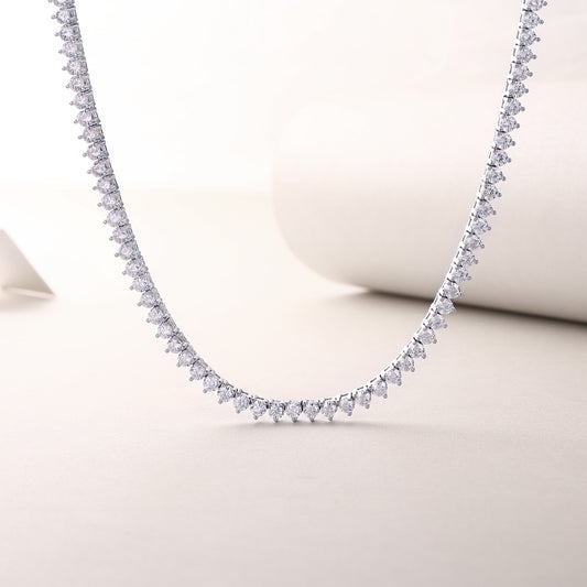 Tree of Life Studio diamond necklace as an affordable alternative to natural diamonds with sparkling clear stones