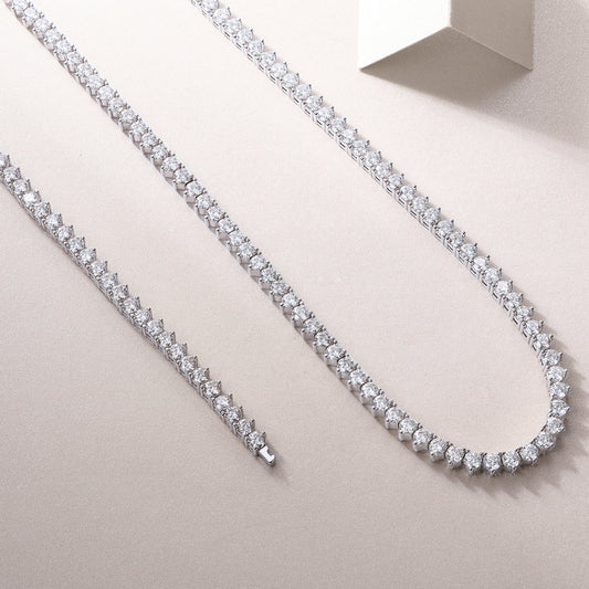 Tree of Life Studio necklace set featuring sparkling stones as an affordable alternative to natural diamonds