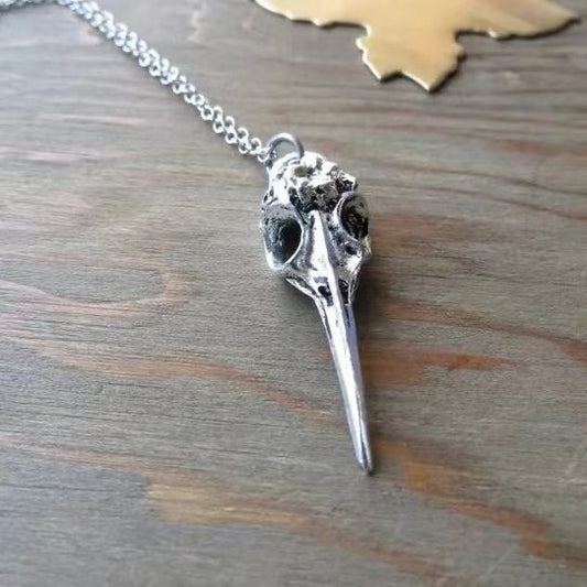 Tree of Life Studio spiritual Vulture skull necklace pendant with detailed silver chain