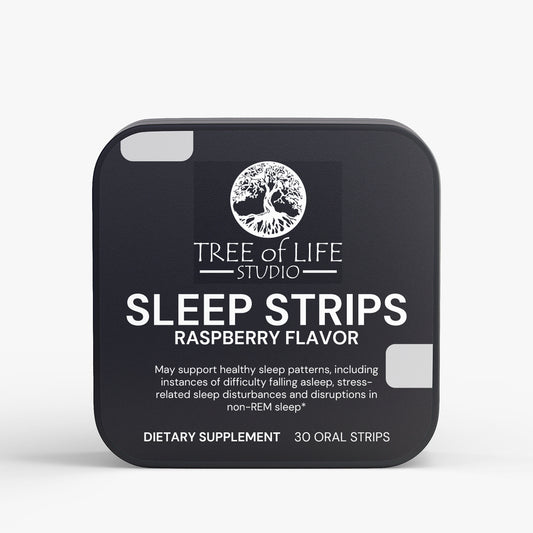 Tree of Life Studio fast acting sleep supplement strips raspberry flavor dietary supplement pack