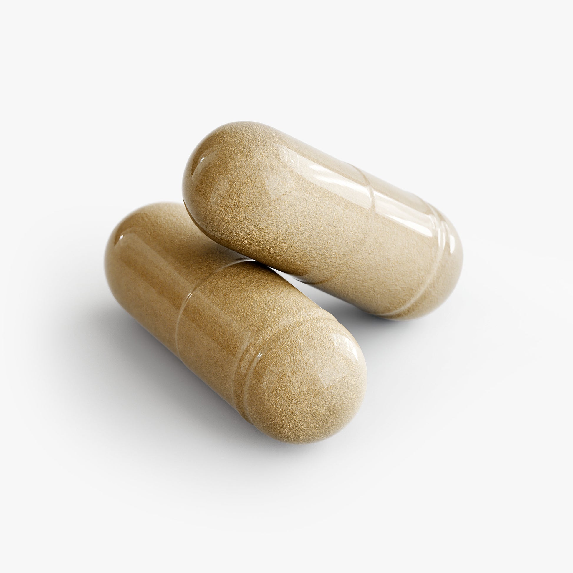 Close-up of two moringa pure supplements made in USA capsules from Tree of Life Studio on white background