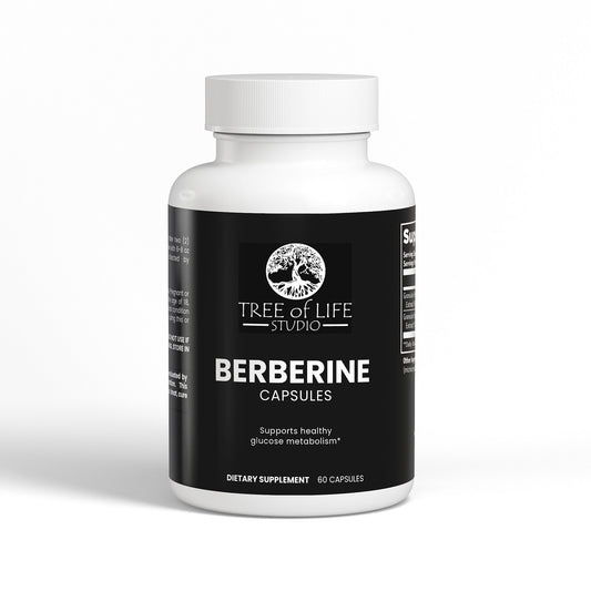 Tree of Life Studio premium berberine capsules dietary supplement bottle with 60 capsules