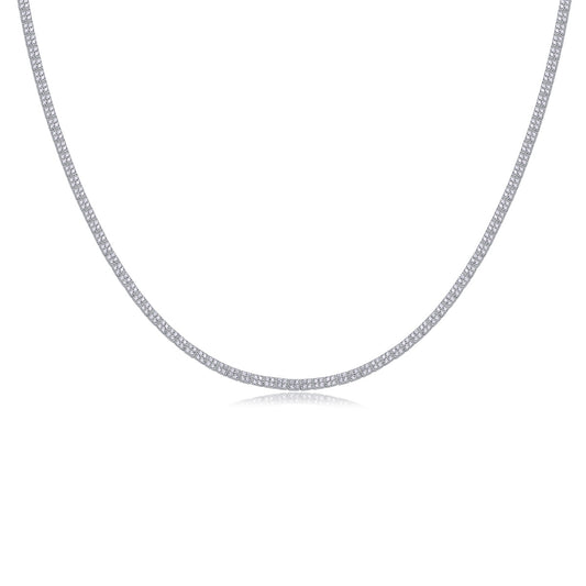 Winter Lake moissanite diamond jewelry delicate silver necklace from Tree of Life Studio